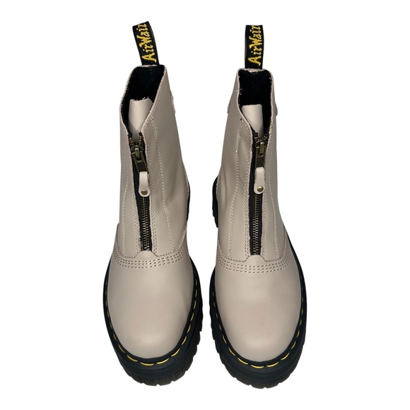 Dr. Martens Jetta Zipped Sendal Leather Platform Boots in Vintage Taupe. Sz: 8 - Picture 6 of 12